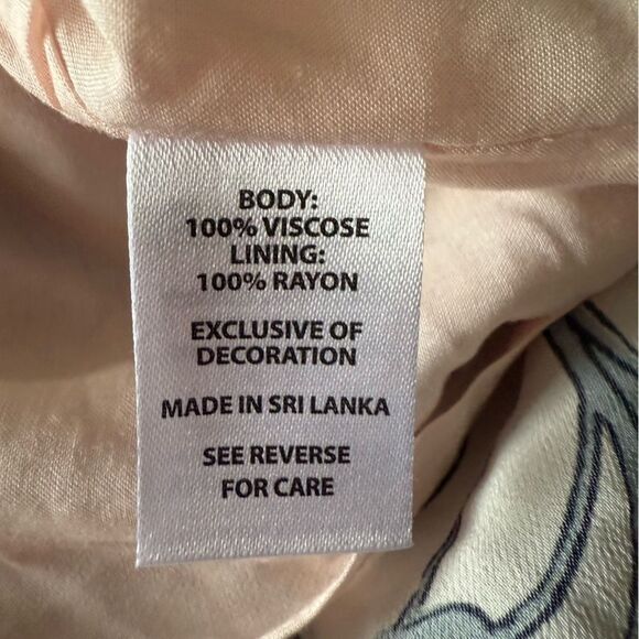 Spartina 449 Isadora Blouse Hamilton Floral Block Cream Blue XL - Picture 7 of 7